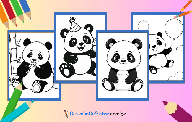 Desenhos de Panda para colorir