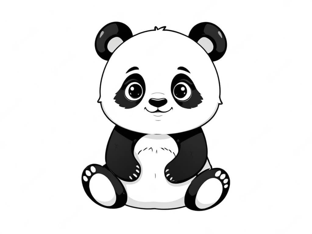 Panda fofinho para colorir