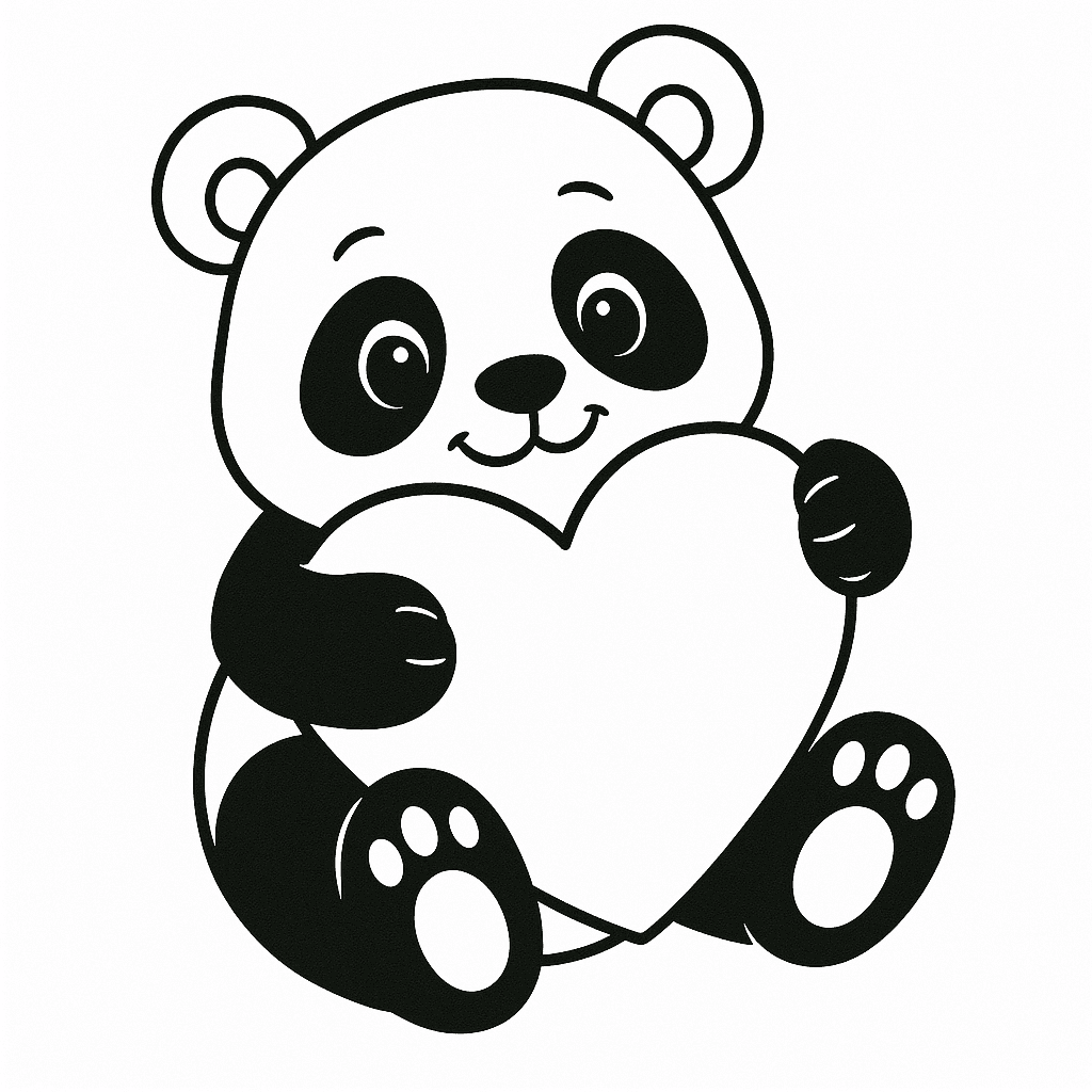 Panda fofo para colorir