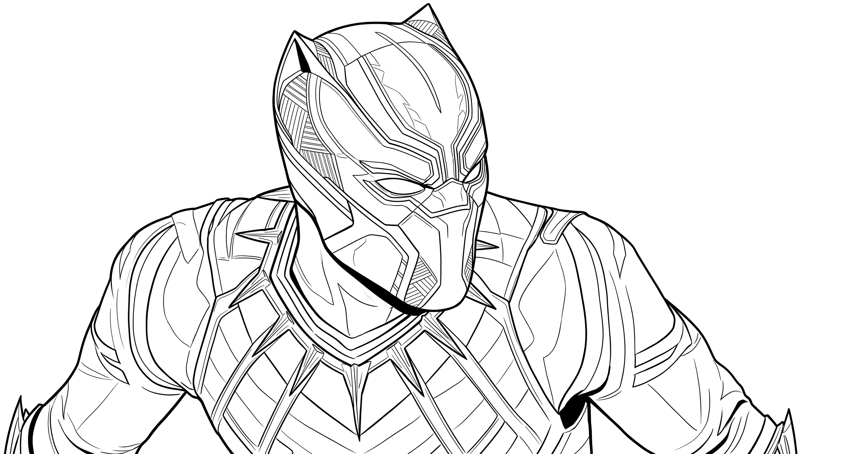 Desenho de Pantera Negra para colorir