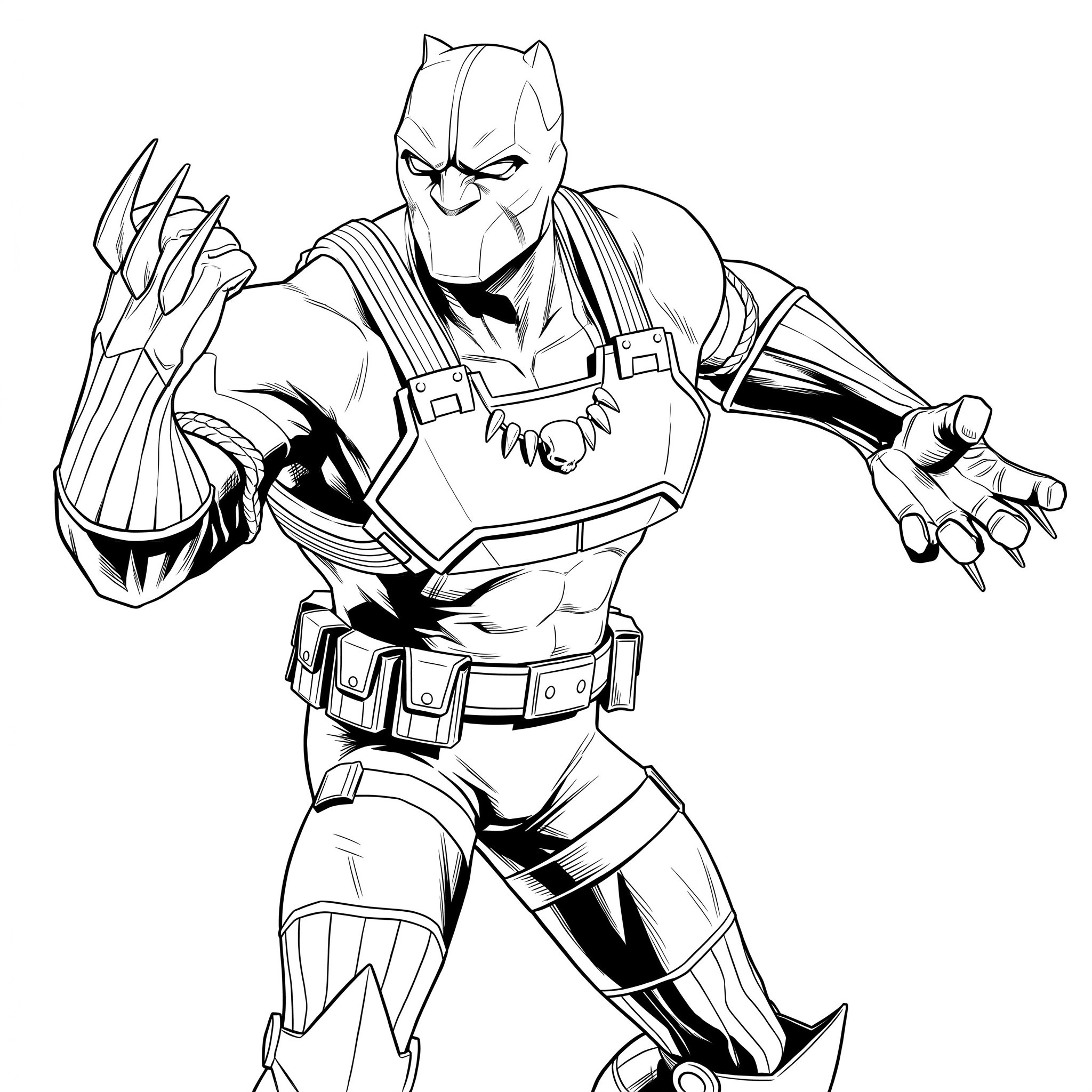 Pantera Negra Marvel para colorir