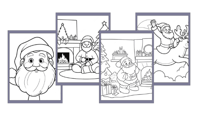 Papai Noel para colorir