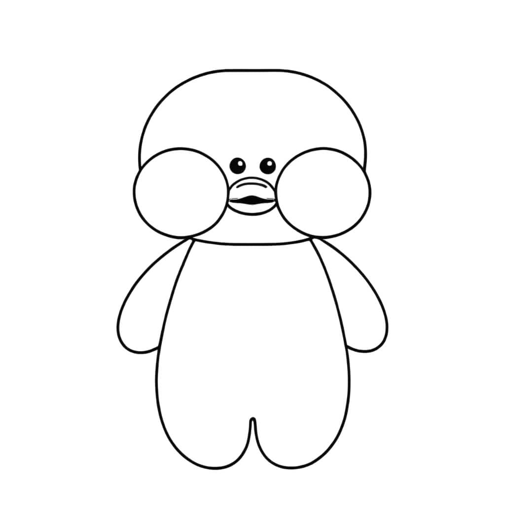 Paper duck para colorir