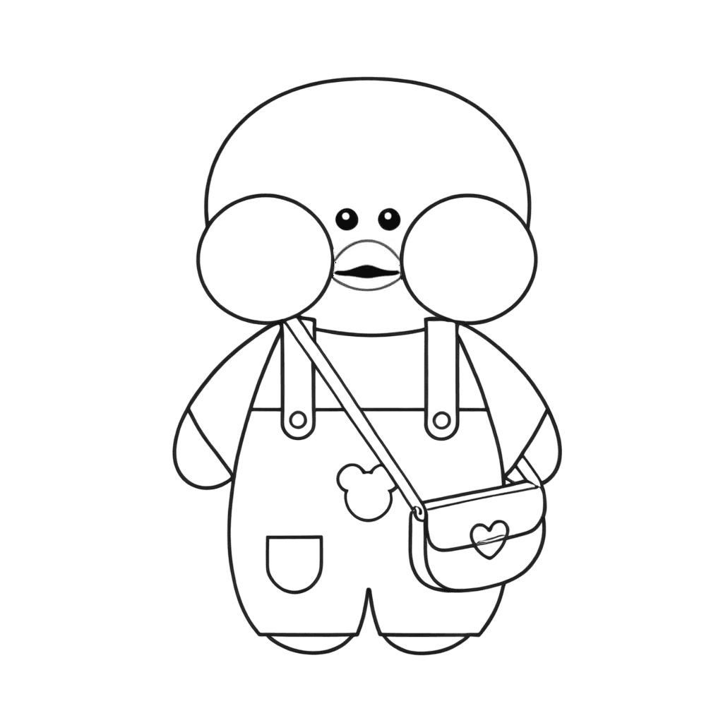 Paper duck de bolsa para colorir