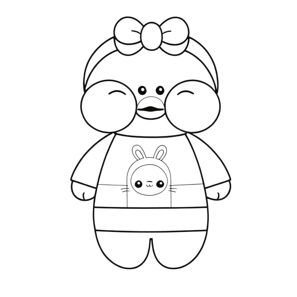 Paper duck de camiseta de Paper duck para colorir