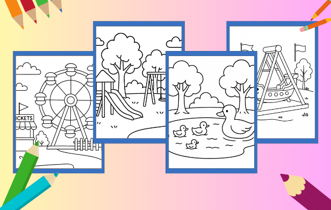 Desenhos de Parque para colorir