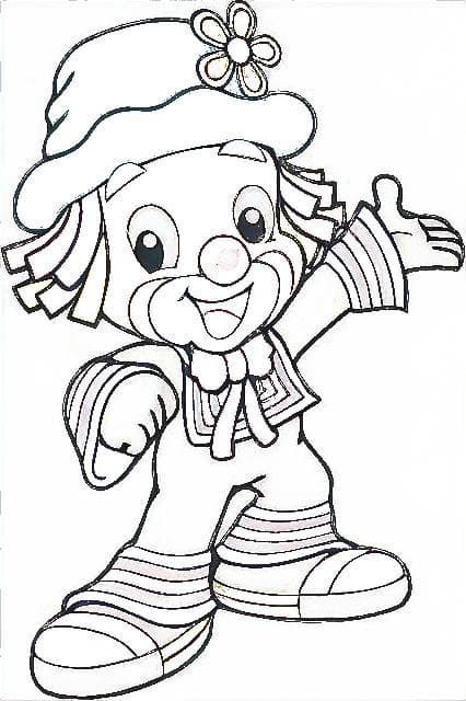 Patatá apresentando para colorir