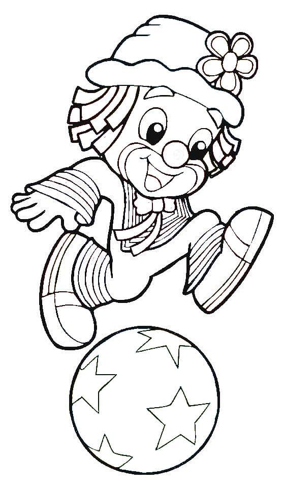 Patatá com bola para colorir