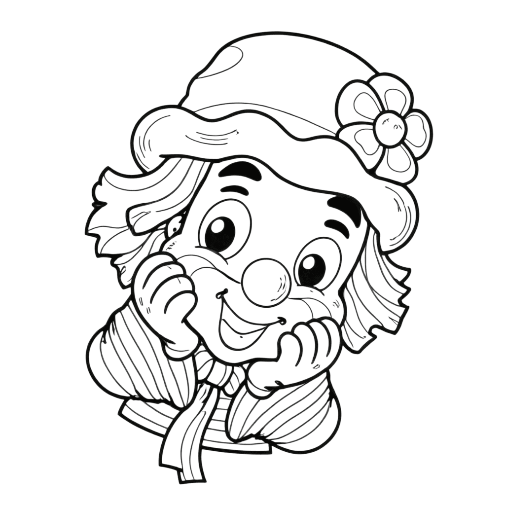 Patatá sorrindo para colorir