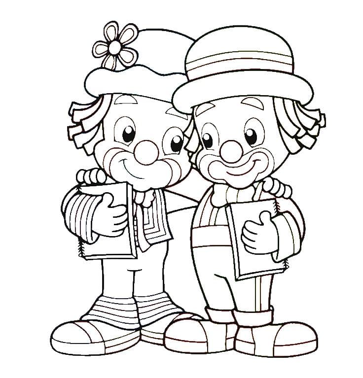 Patati e Patatá juntos para colorir