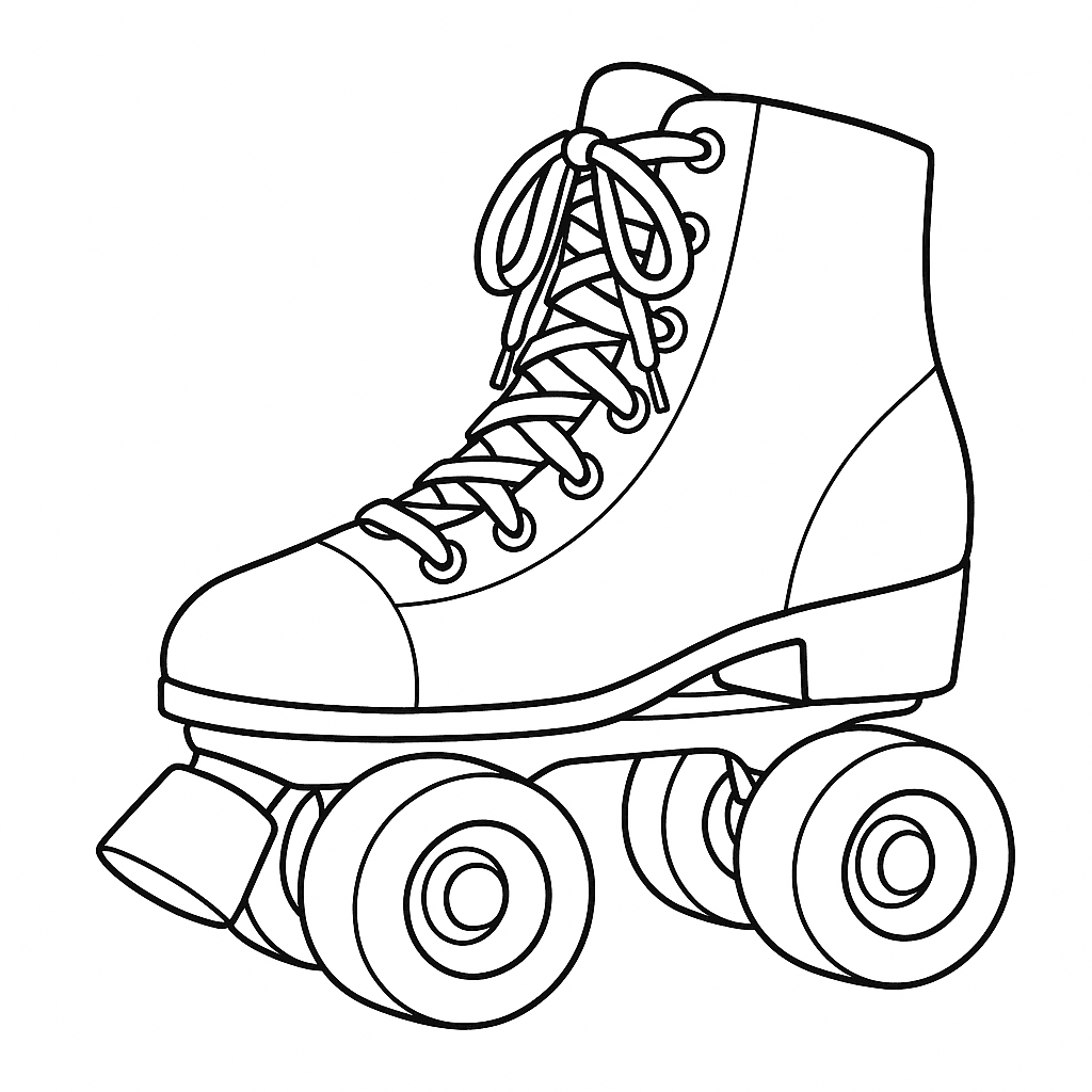 Patins infantil para colorir