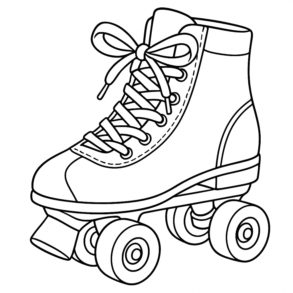 Patins simples para colorir