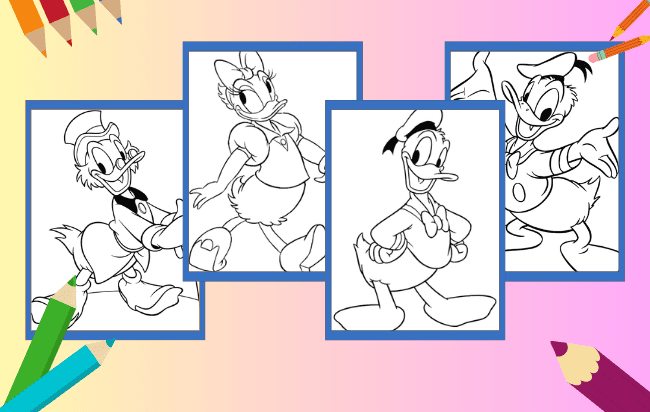 Pato Donald Para Colorir