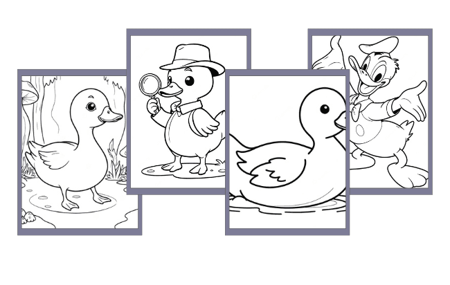 Desenhos de Pato para colorir