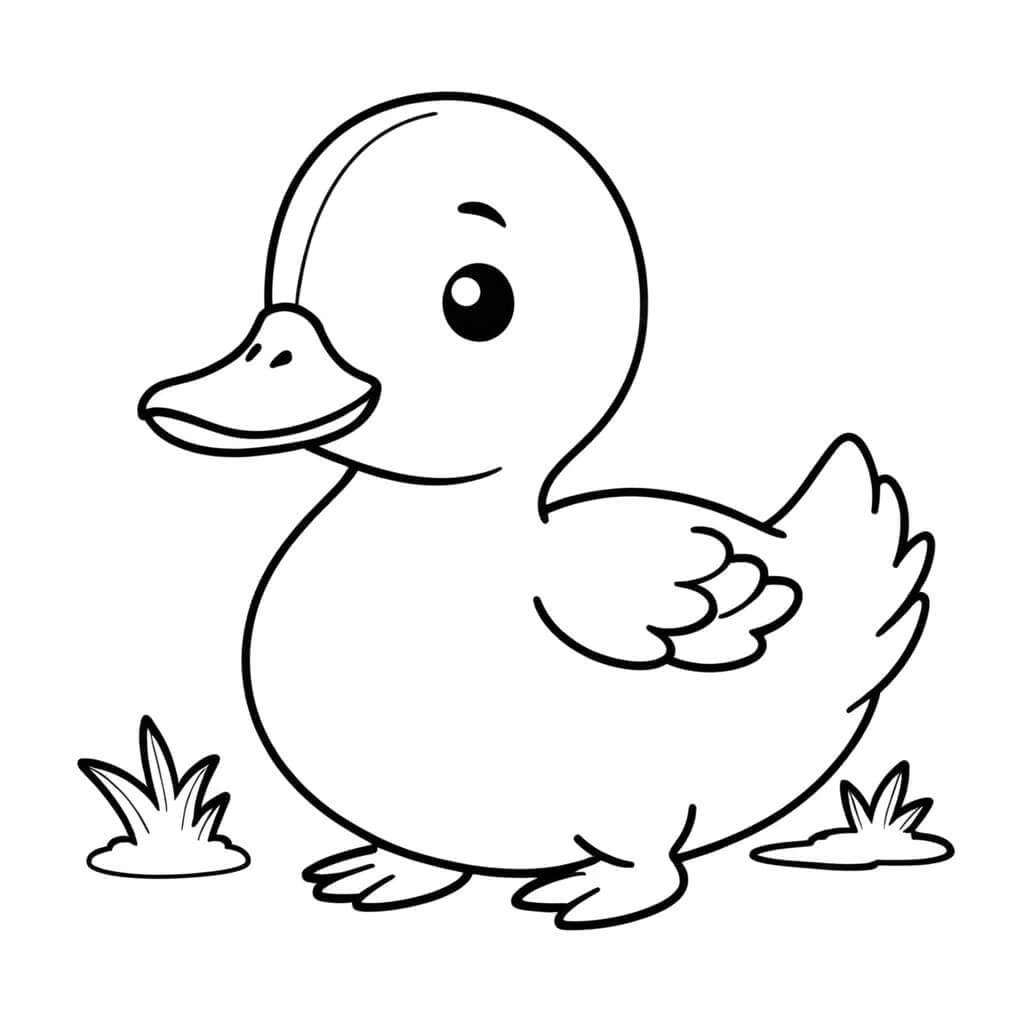 17 Desenhos de Pato para colorir