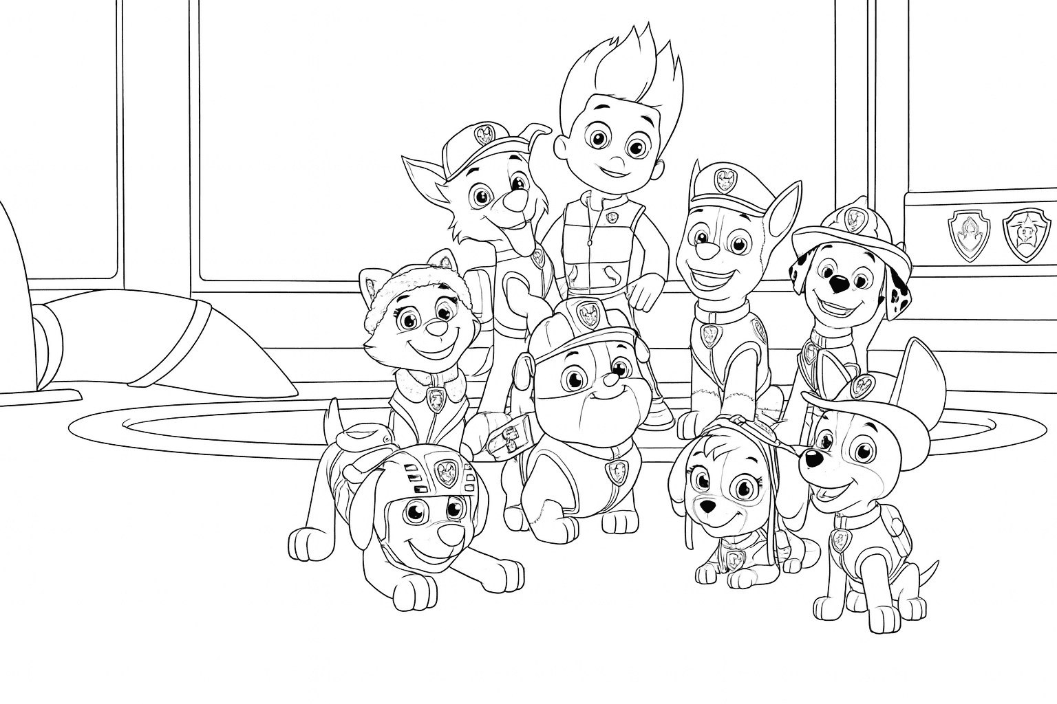 Turma da Patrulha Canina para colorir