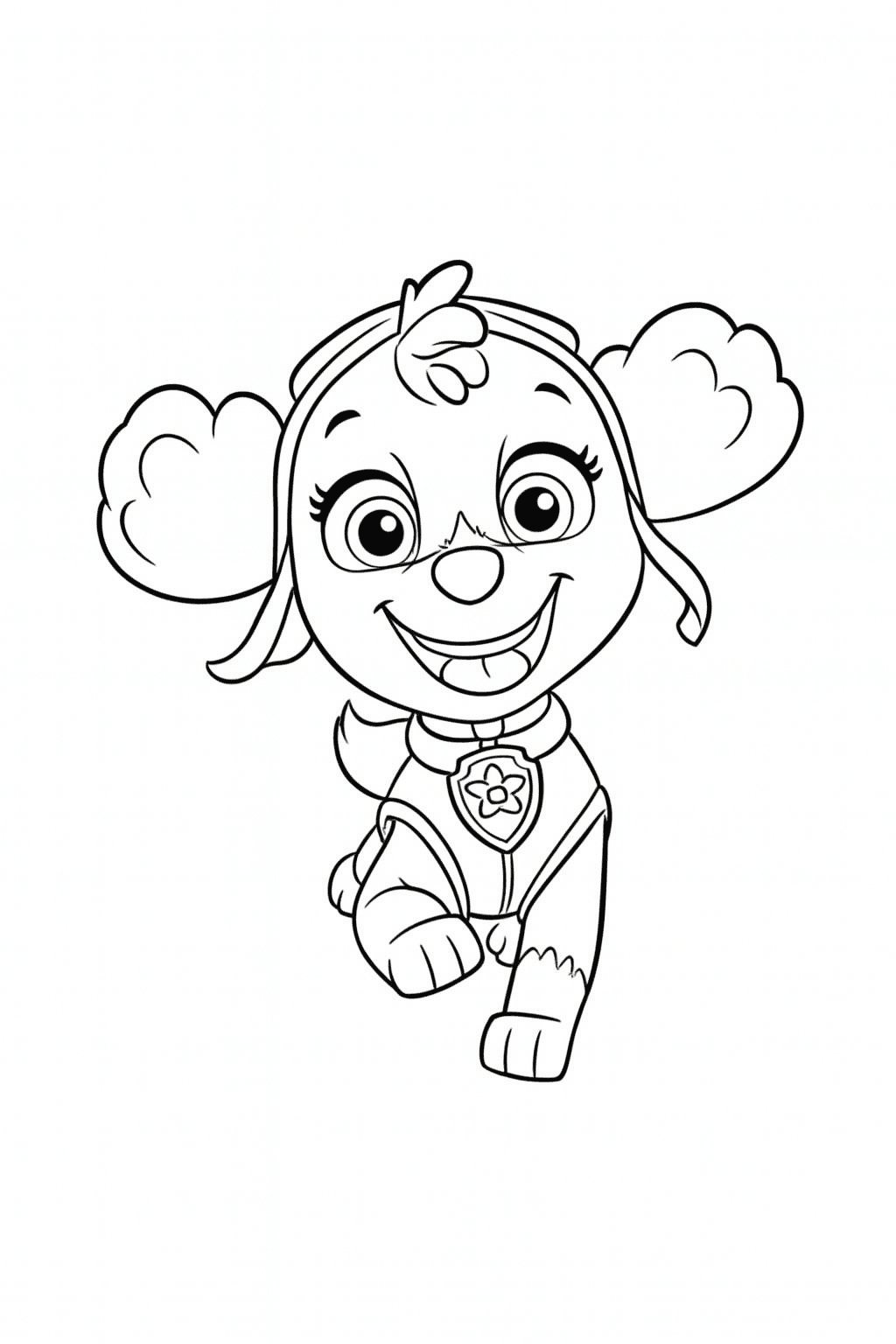 Skye da Patrulha Canina para colorir
