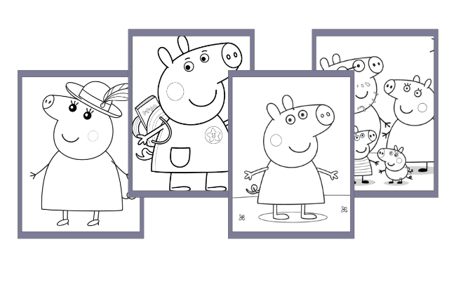 Desenhos da Peppa Pig para colorir