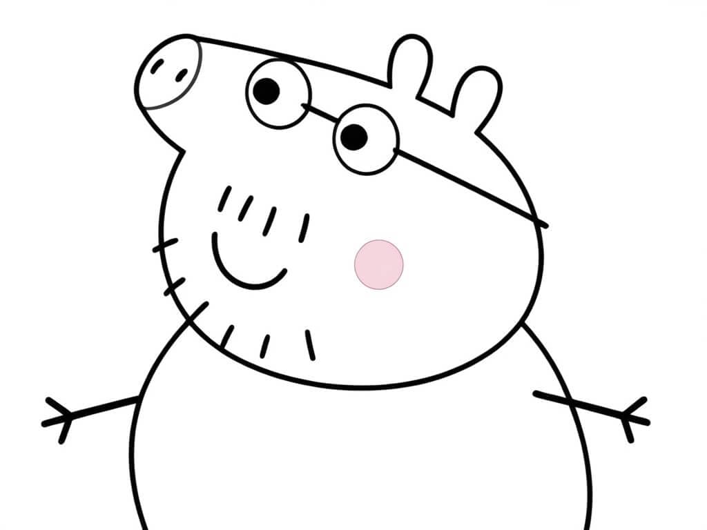 Papai Pig para colorir