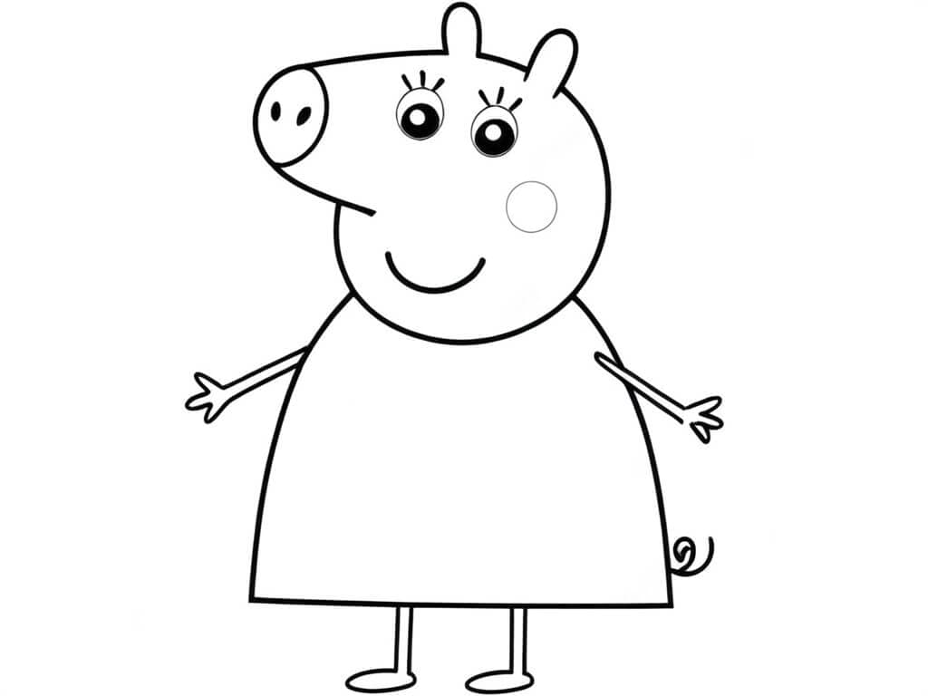 Peppa e a mamãe para colorir