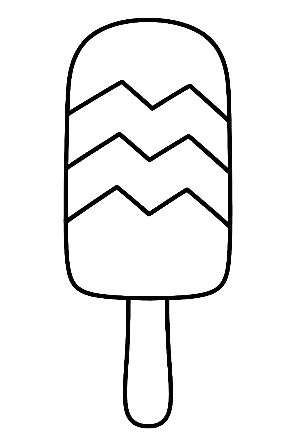 Picolé com padrão geométrico para colorir