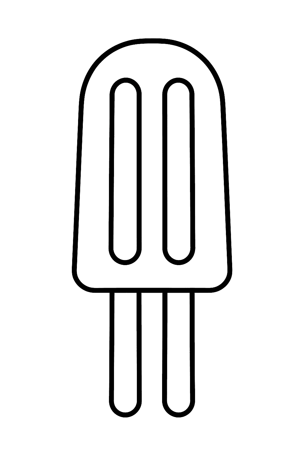 Picolé duplo para colorir