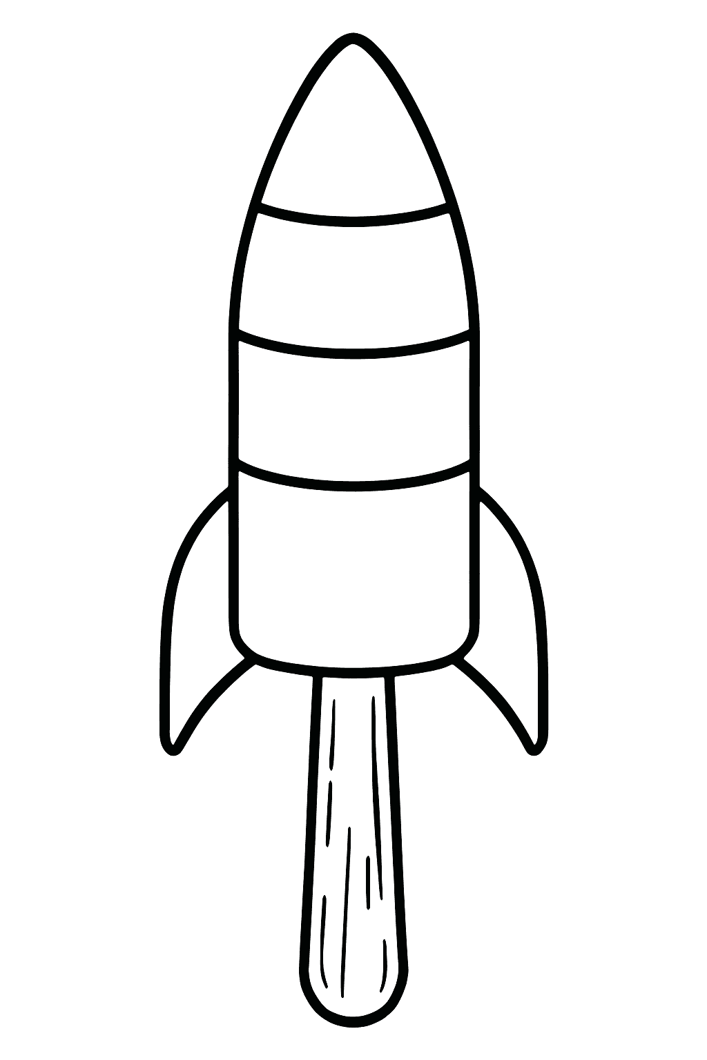 Picolé foguete para colorir