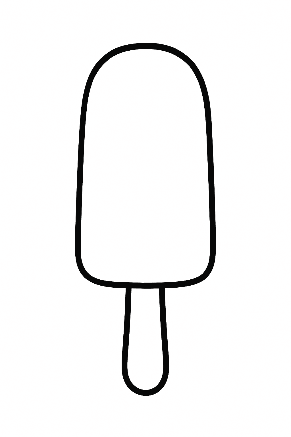 Picolé simples para colorir