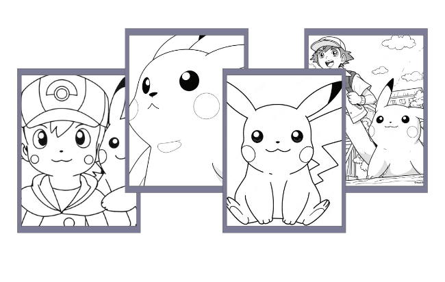 Desenhos do Pikachu para colorir