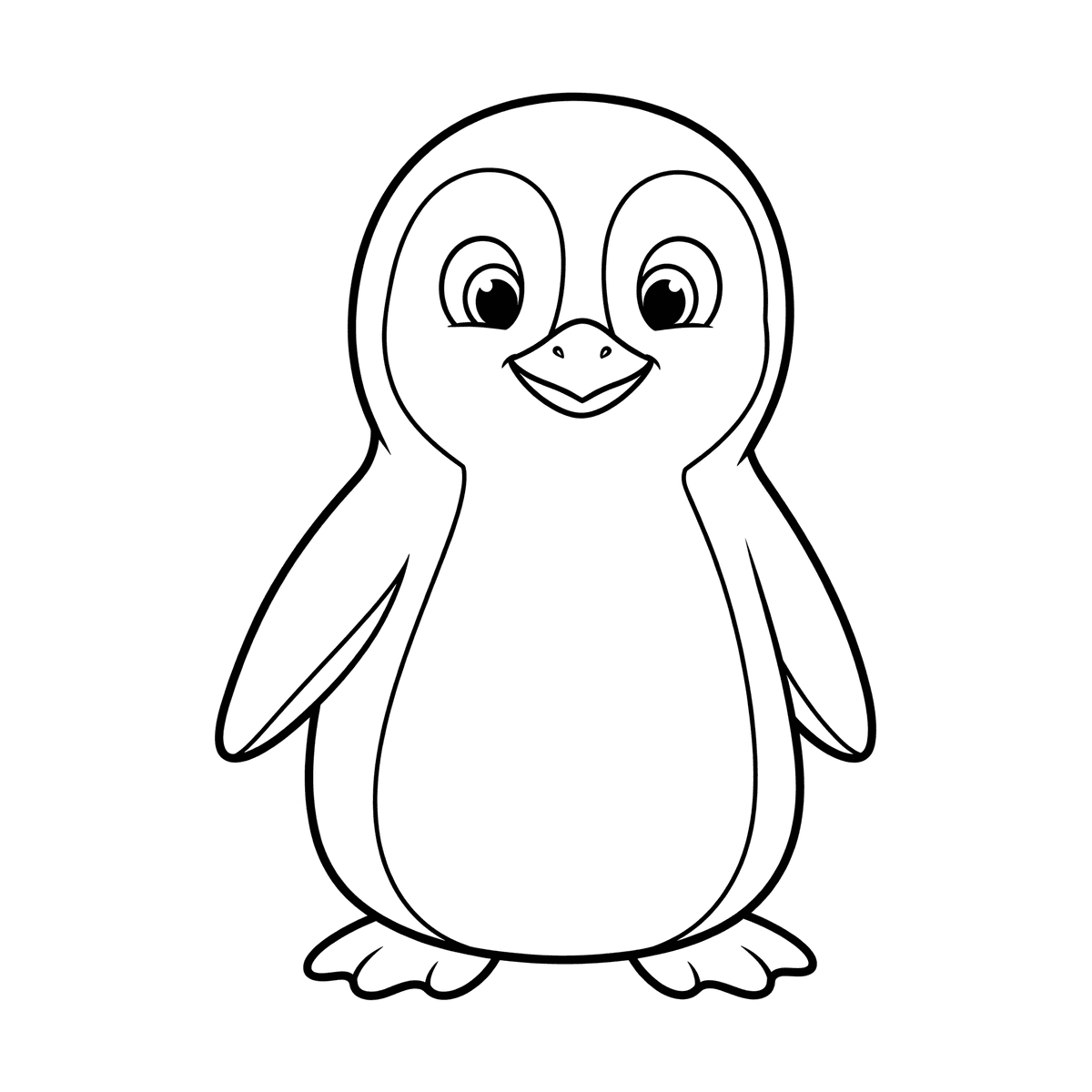 Pinguim Fofo Para Colorir