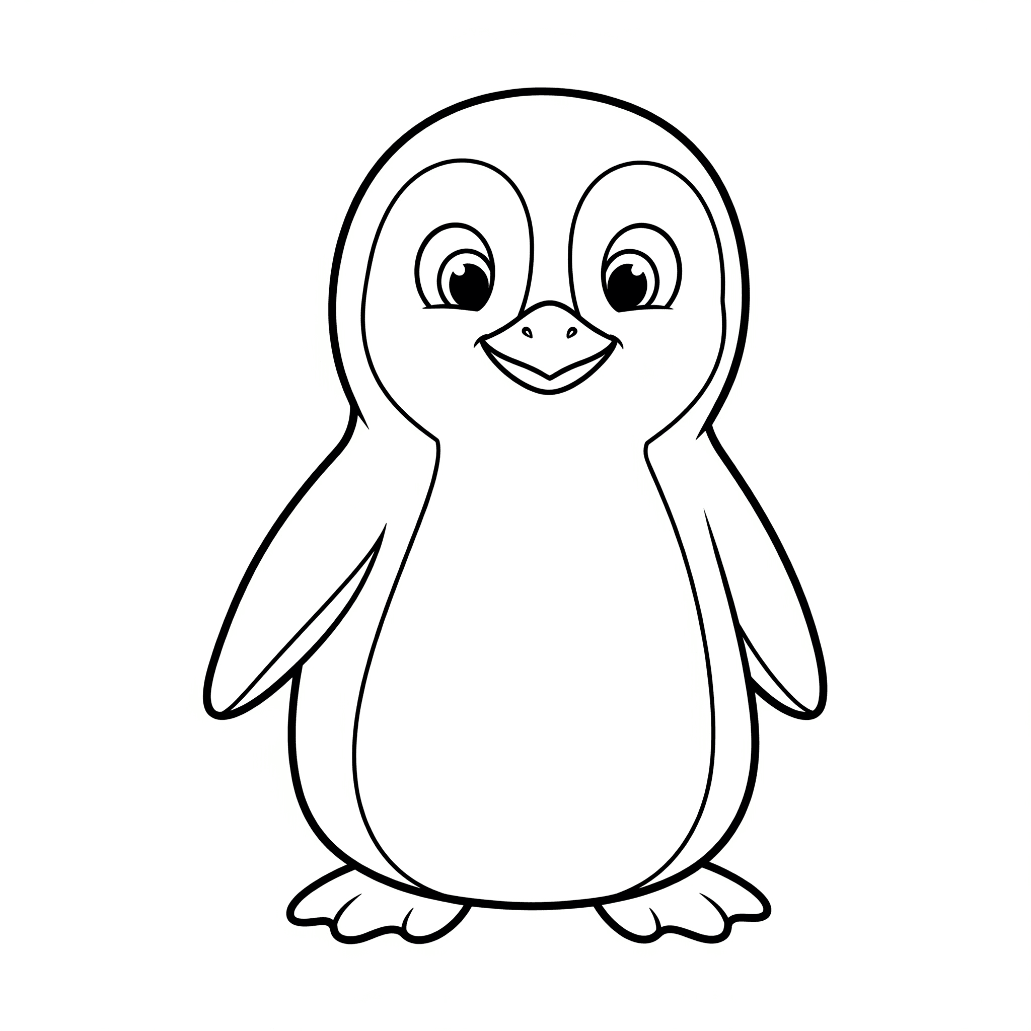 Pinguim feliz para colorir