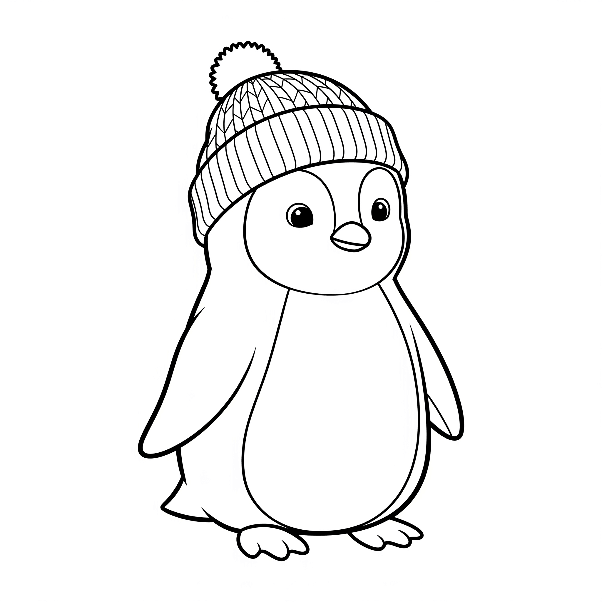 Pinguim fofo para colorir