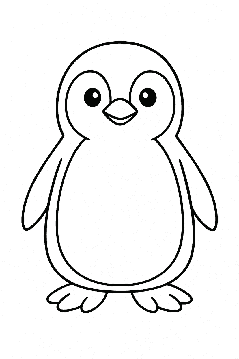 Pinguim Para Colorir
