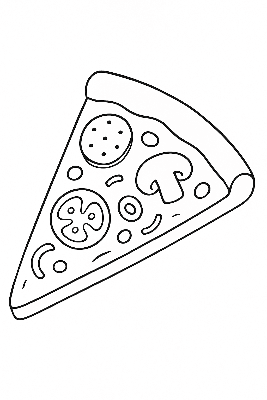 Fatia de pizza para colorir