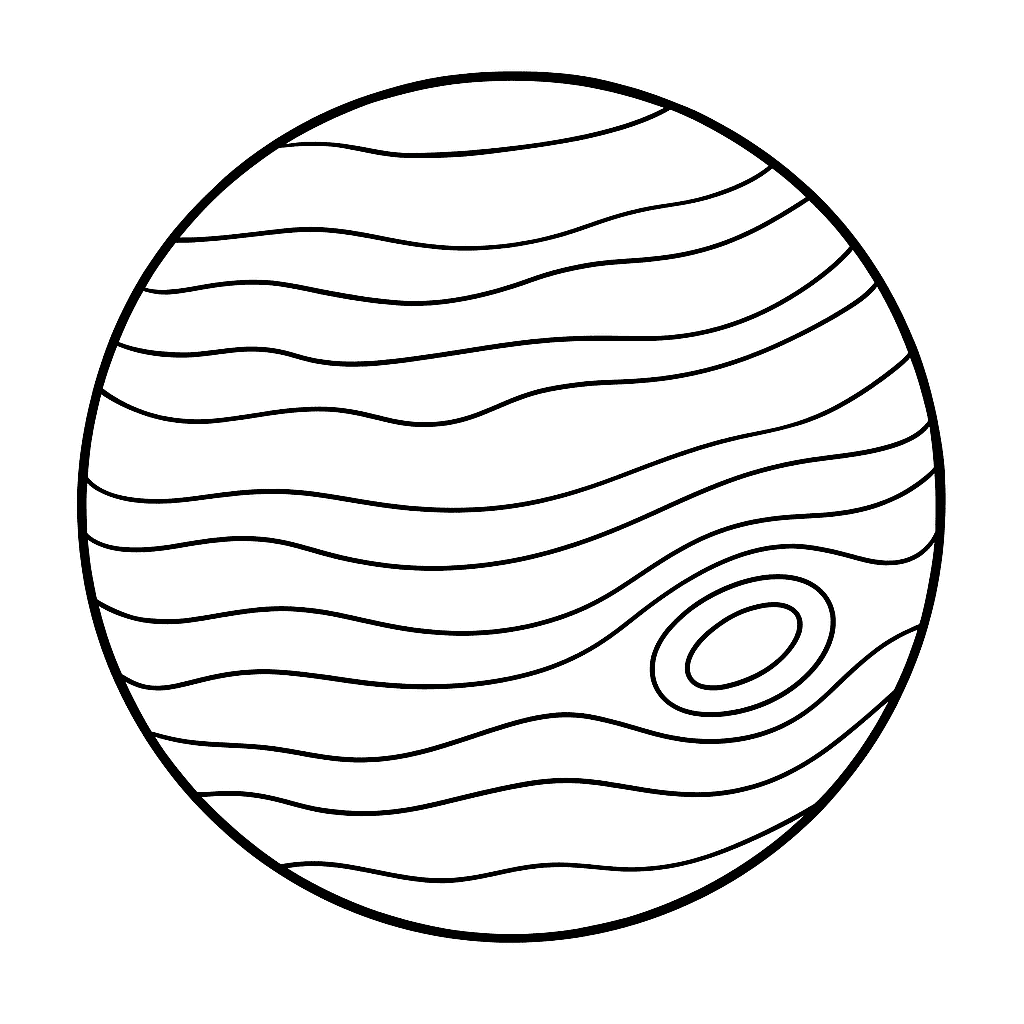 Planeta Júpiter para colorir