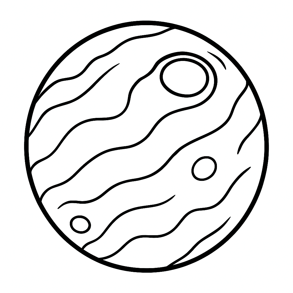 Planeta Marte para colorir