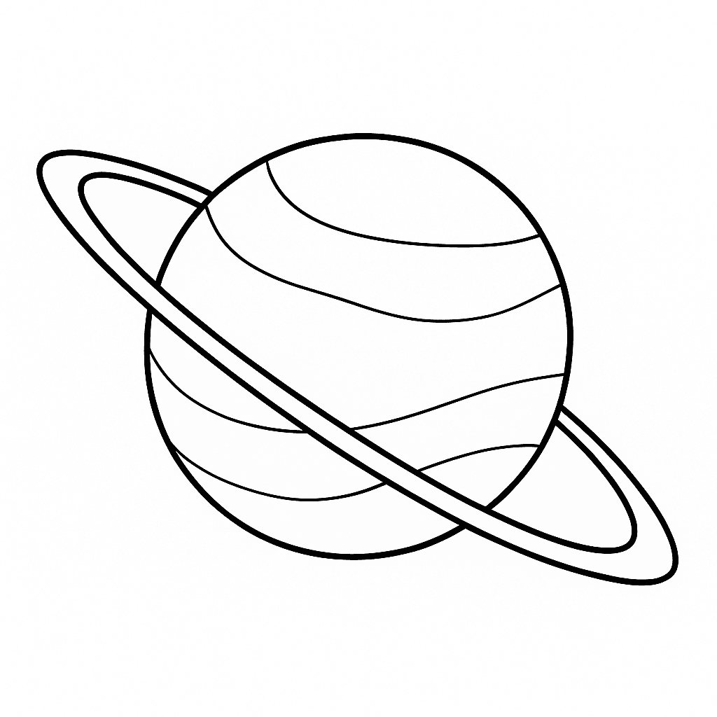 Planeta Saturno para colorir