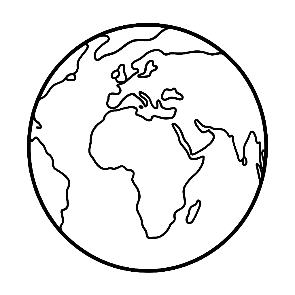 Planeta Terra para colorir