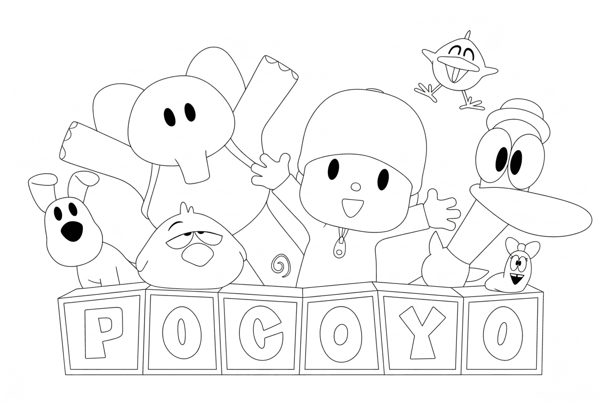 Pocoyo para colorir