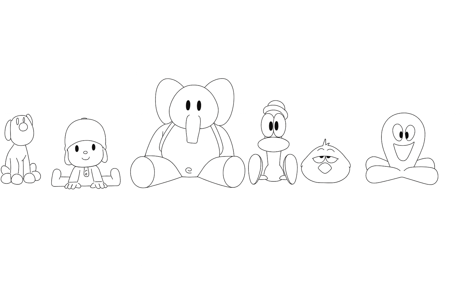 Turma do Pocoyo para colorir