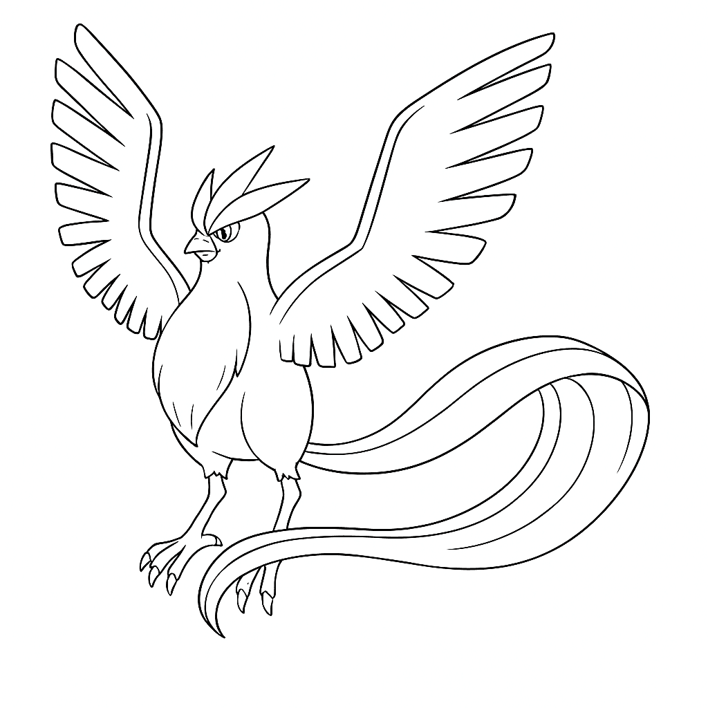 Articuno para colorir