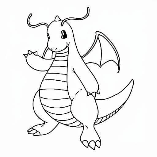 Dragonite para colorir