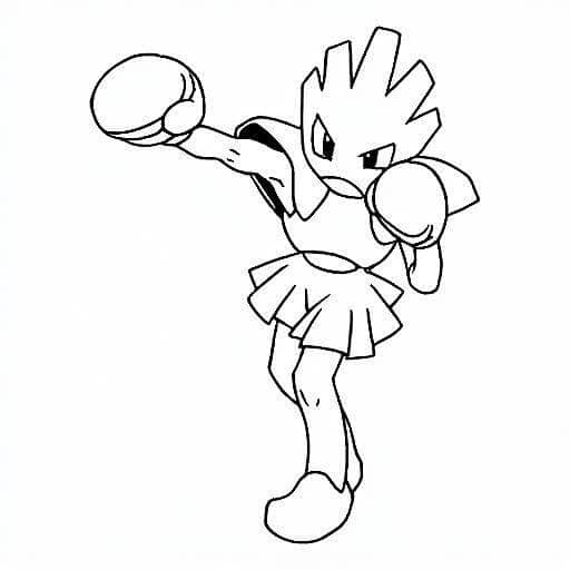 Hitmontchan para colorir
