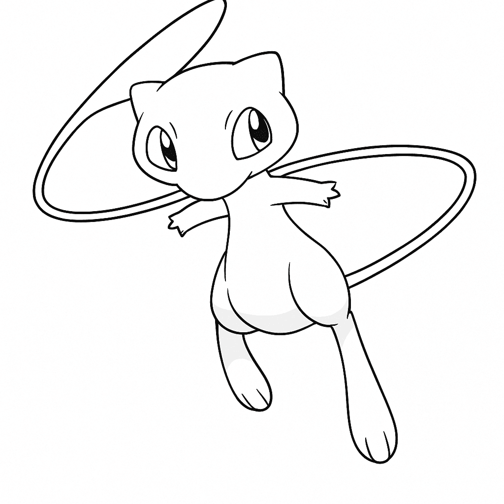 Mew para colorir