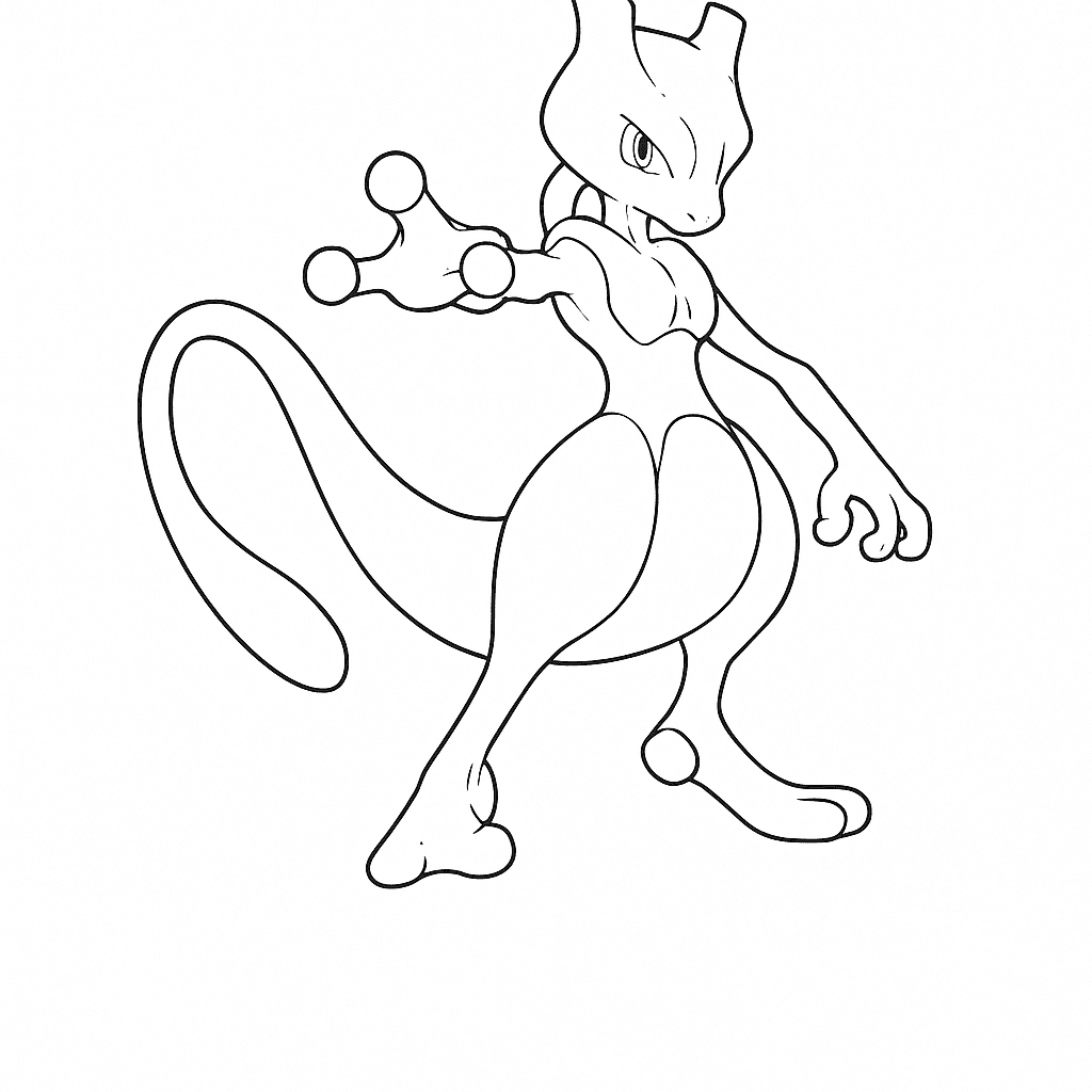 Mewtwo para colorir