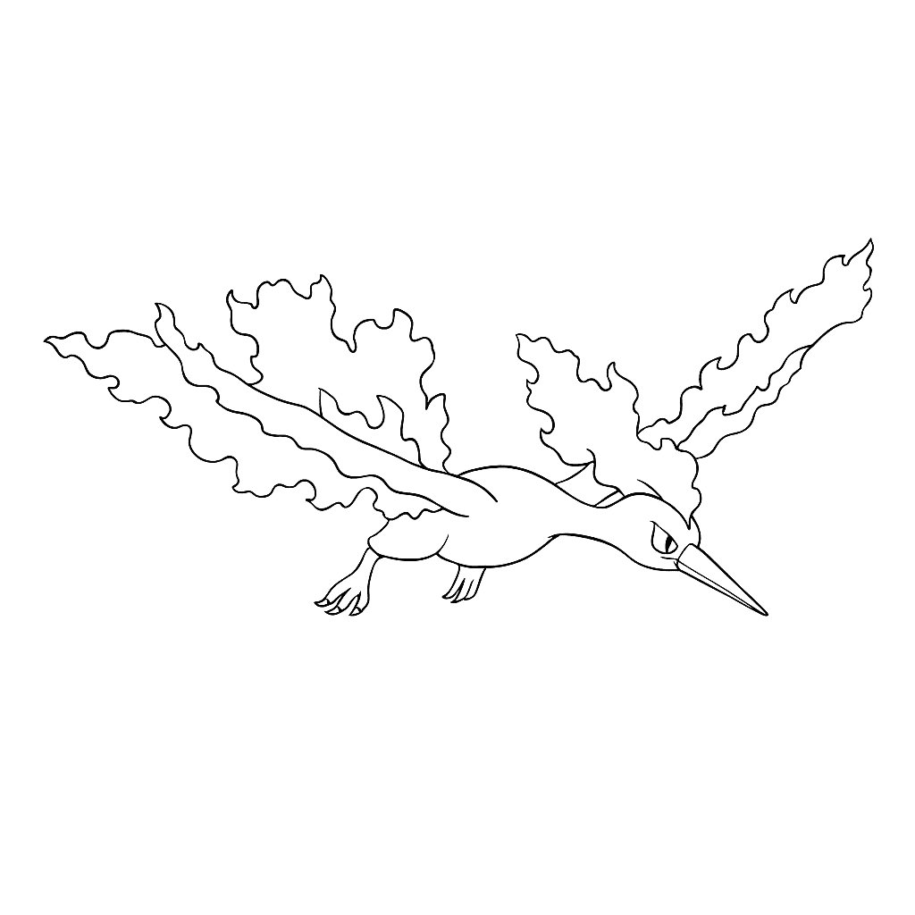 Moltres para colorir