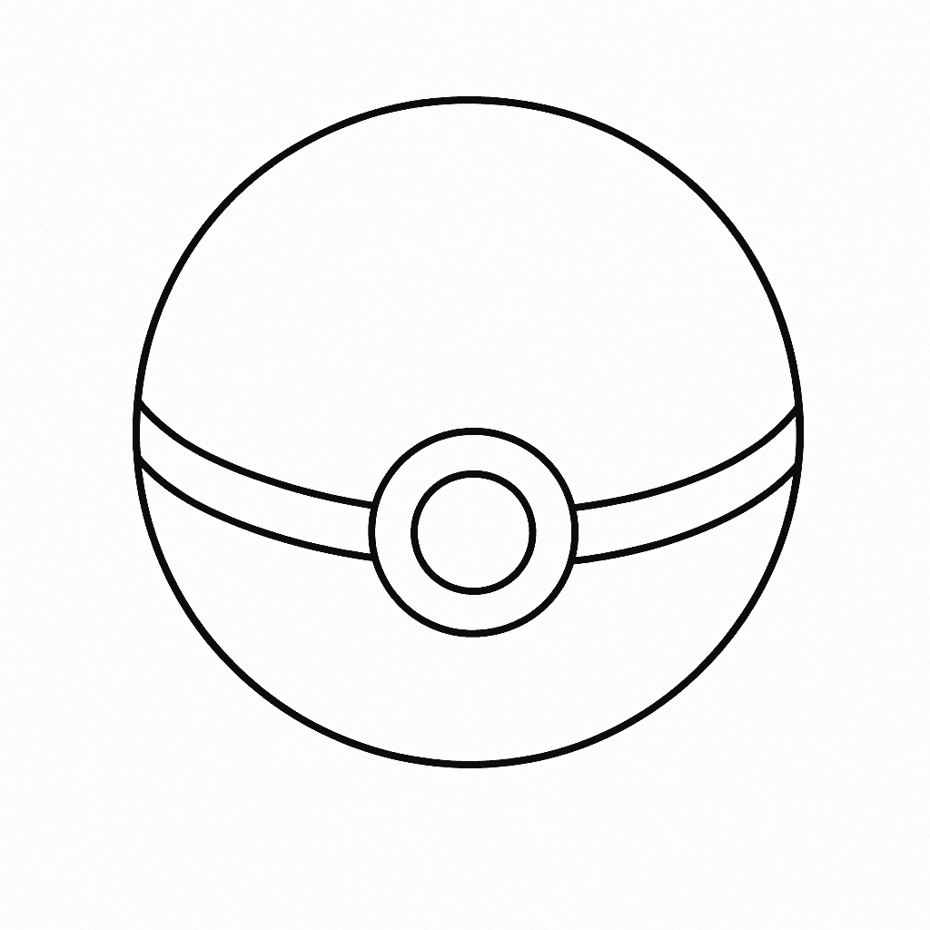Pokébola para colorir
