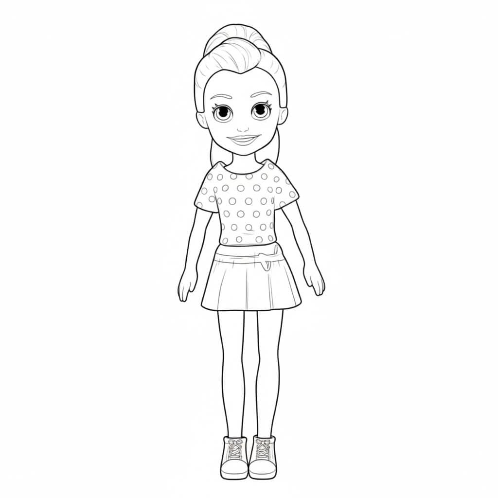 Polly camisa de poá para colorir