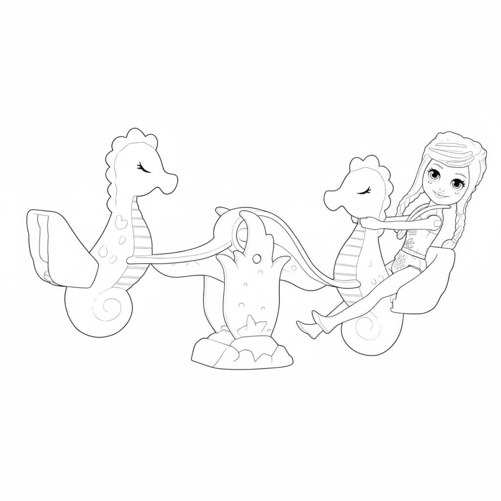 Polly cavalo-marinho para colorir