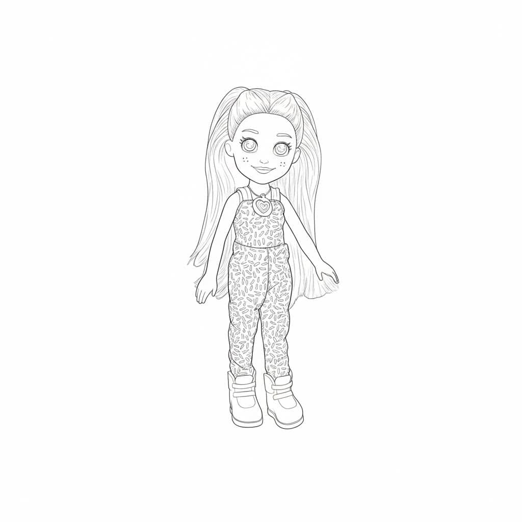 Polly picnic para colorir